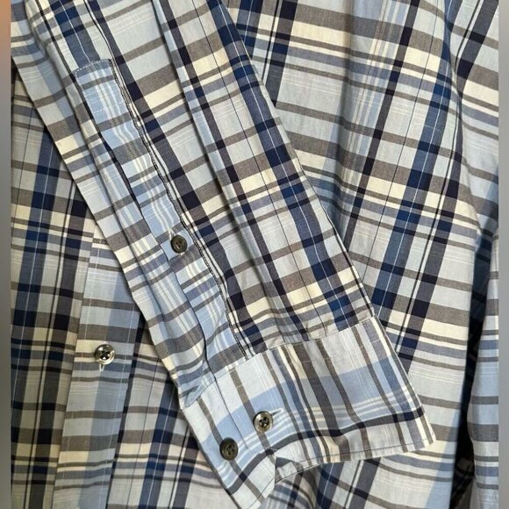 HUGO Hugo Boss Slim Fit size XL men’s shirt blue white plaid - Picture 7 of 7